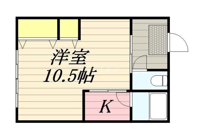 コーポアイ(1K/1階)の間取り写真