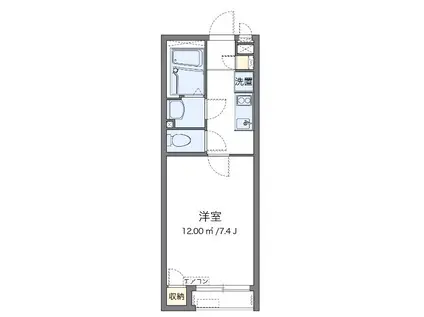 東武東上線 東武練馬駅 徒歩7分 2階建 築9年(1K/1階)の間取り写真