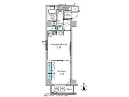 パークアクシス秋葉原(1LDK/2階)の間取り写真