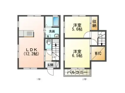 ドゥ・ゼリ(2LDK/1階)の間取り写真