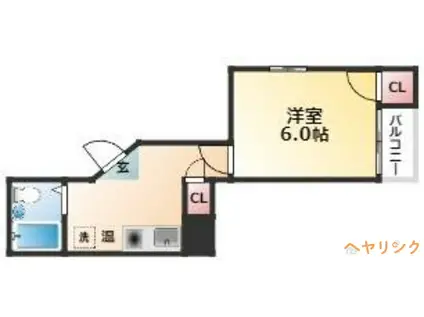 TACBLDG御成(1K/3階)の間取り写真