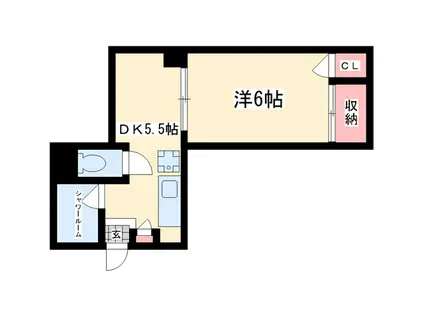 第二山手マンション(1DK/4階)の間取り写真