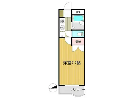 パークハイツ二軒茶屋(1K/8階)の間取り写真