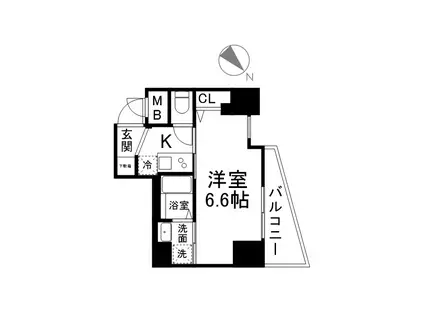 グルーブ神戸元町アリア(1K/2階)の間取り写真