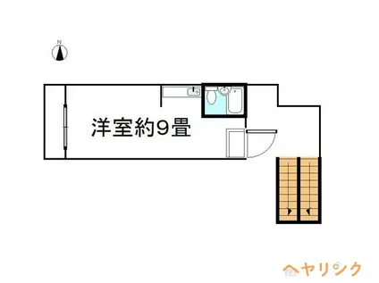 マンションパープル(ワンルーム/4階)の間取り写真