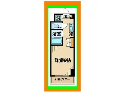 サンヴェール府中(ワンルーム/2階)の間取り写真