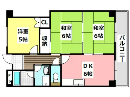 エクセル樋下(3DK/3階)の間取り写真