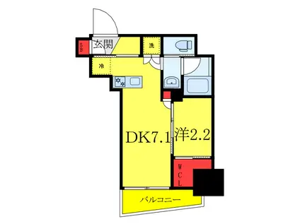 SYFORME ITABASHI III(1DK/4階)の間取り写真