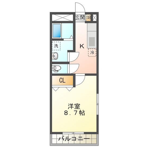 VIGORE SHIRASUKA(1K/3階)の間取り写真