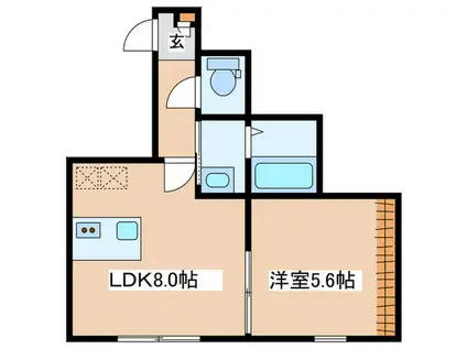 RILLSIDE RESIDENCE(1LDK/1階)の間取り写真