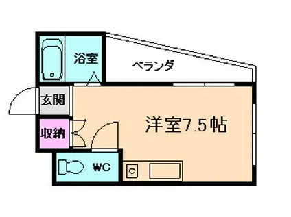第16プロビナンス村橋(ワンルーム/3階)の間取り写真