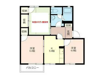 ビュー・ステージいずみ A(3K/2階)の間取り写真