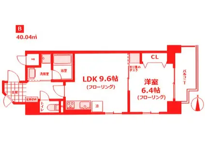 アグレアーブル(1LDK/3階)の間取り写真