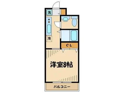 ルーブル五番館(1K/4階)の間取り写真