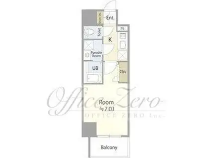 エスリード桜山ル・ヴェール(1K/9階)の間取り写真