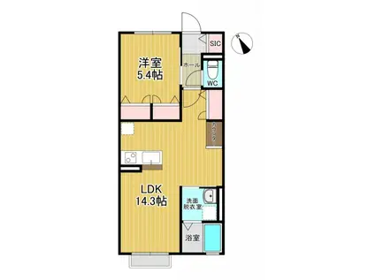 サスティナ(1LDK/2階)の間取り写真