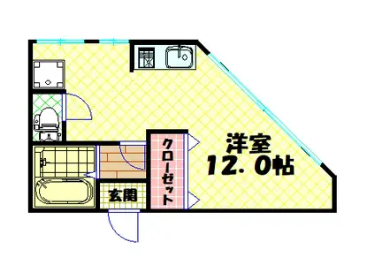 湊町ビル(ワンルーム/7階)の間取り写真