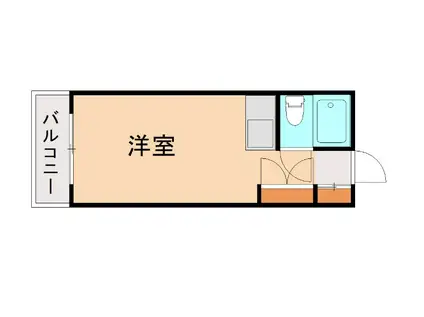 ピュアシティ黄金(ワンルーム/5階)の間取り写真