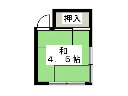 大和荘 本館(ワンルーム/1階)の間取り写真