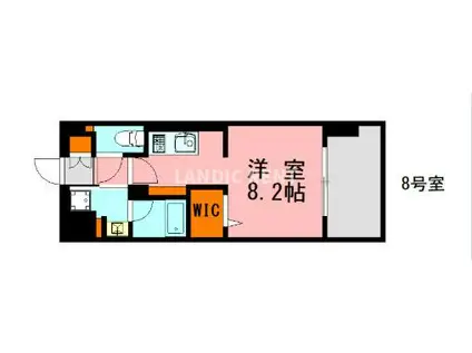 LANDIC O3152(ワンルーム/4階)の間取り写真