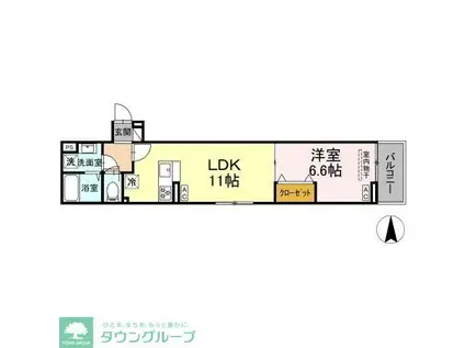 セレスティア南花畑IV(1LDK/3階)の間取り写真