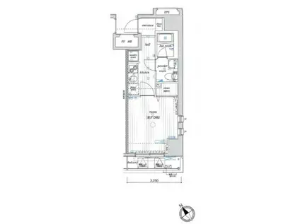 AXAS高田馬場(1K/5階)の間取り写真