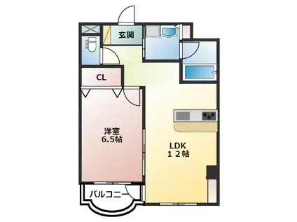 アーバンステージ府中(1LDK/5階)の間取り写真