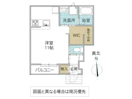 レーガベーネ勝田泉町(ワンルーム/1階)の間取り写真