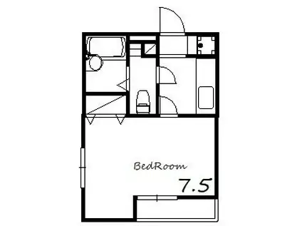 ジュネス白国(1K/1階)の間取り写真