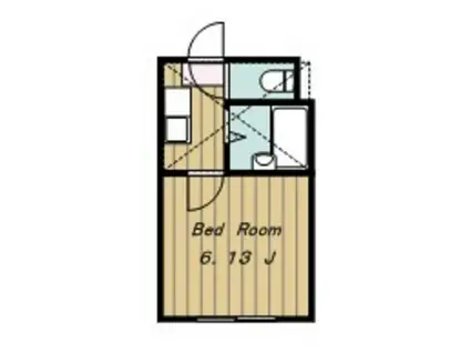 プレシャス相模原(1K/2階)の間取り写真