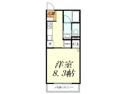 サニーレジデンス8(1K/2階)の間取り写真