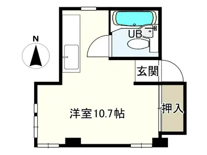 フォレント山王(ワンルーム/3階)の間取り写真