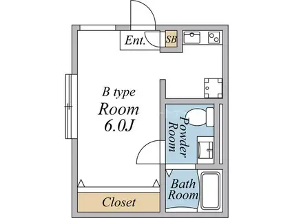 N-HOUSE北千住(ワンルーム/3階)の間取り写真