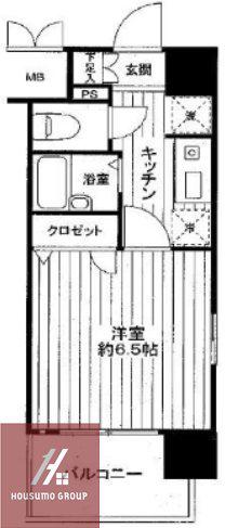 エスリード 京橋ステーションプラザ(1K/2階)の間取り写真