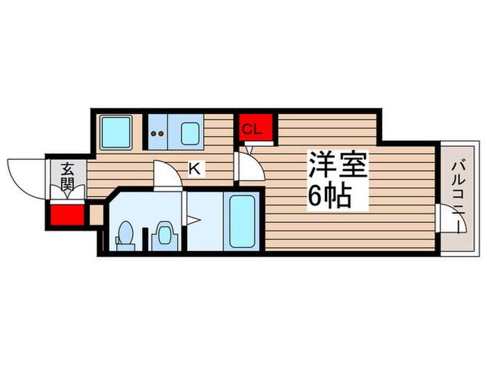 S-RESIDENCE松戸LICHT(1K/5階)の間取り写真