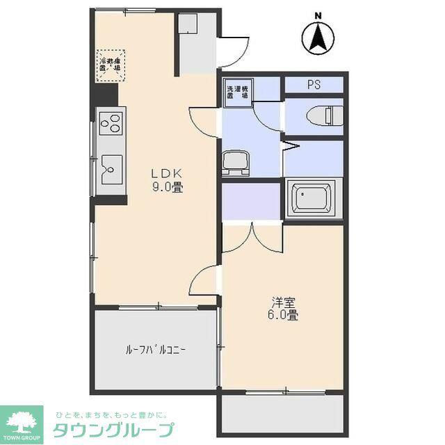 メゾンアポロ(1LDK/1階)の間取り写真
