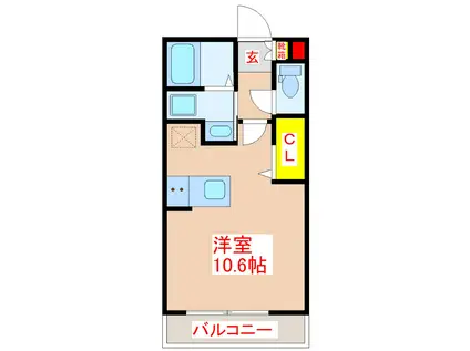 ESPETAR NAGATA(ワンルーム/3階)の間取り写真