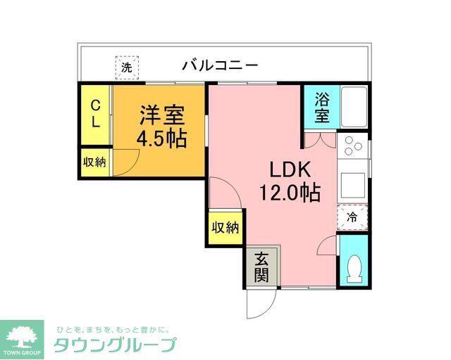 グロリアスマンション(1LDK/4階)の間取り写真