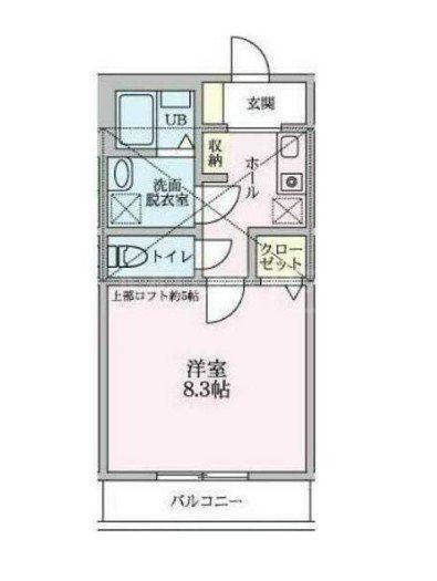 グリーンヒル光ヶ丘(1K/1階)の間取り写真