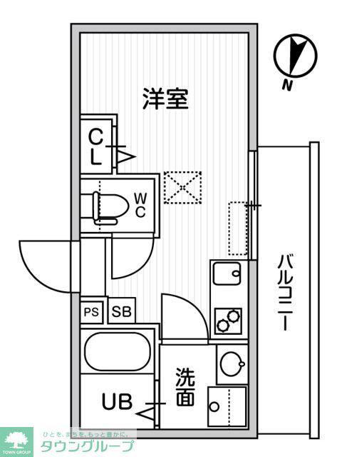 TS CUORE横濱元町(ワンルーム/1階)の間取り写真