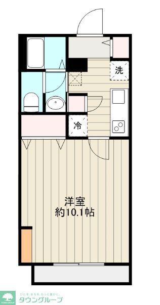 カーサ スピカ(1K/1階)の間取り写真