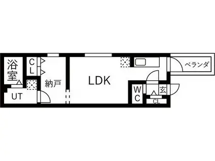 ジュエル刈谷大正町(1LDK/3階)の間取り写真