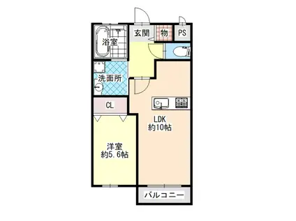 セレーノ篠山(1LDK/1階)の間取り写真