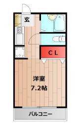 エントピアくるみ(1K/1階)の間取り写真
