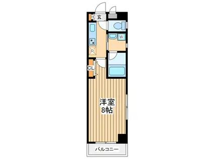 パディーファイブ(1K/4階)の間取り写真