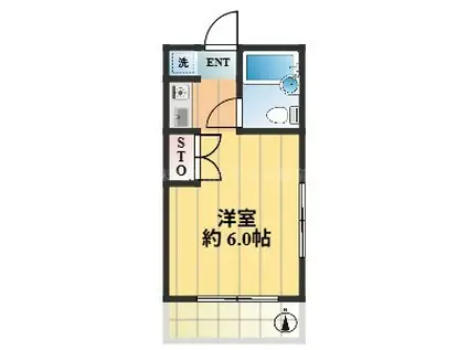 ジュエルパレス(ワンルーム/3階)の間取り写真