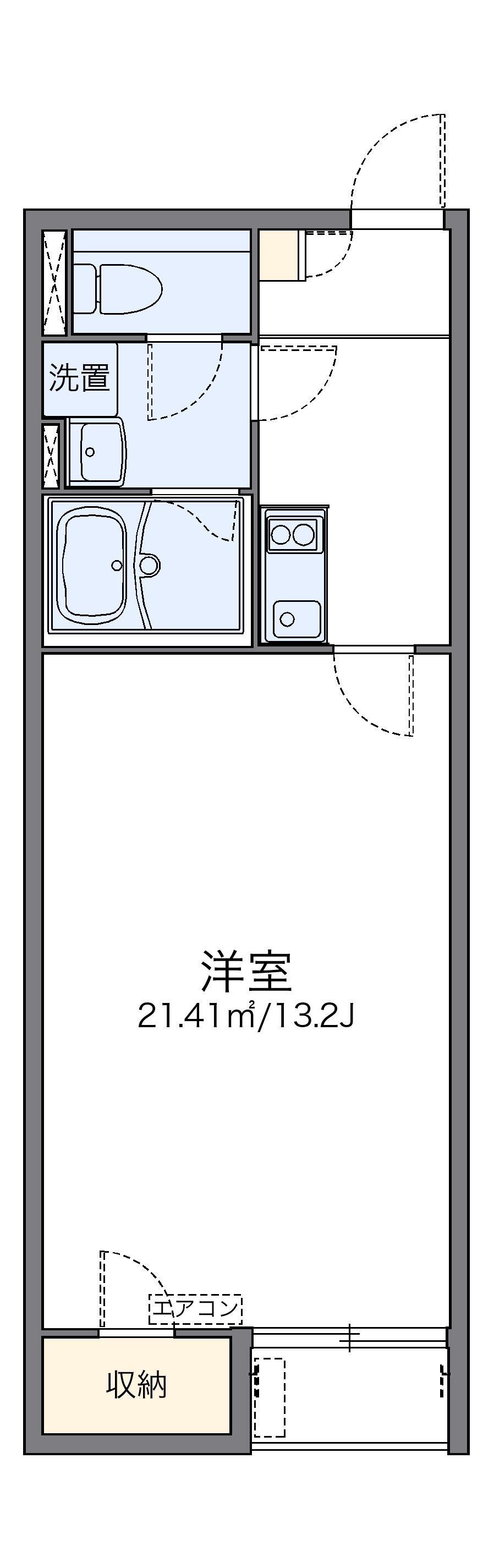 レオネクストフリージア(1K/2階)の間取り写真