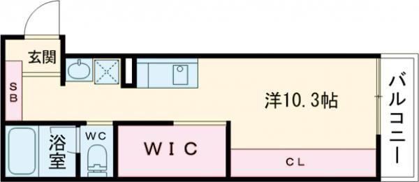 CASA MARE(ワンルーム/1階)の間取り写真