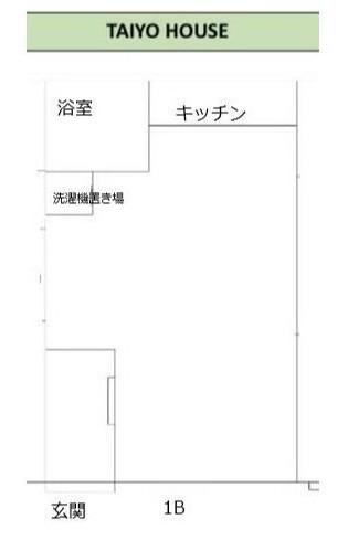 太陽ハウス(ワンルーム/1階)の間取り写真