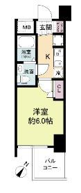 セレニテ神戸ミラク(1K/9階)の間取り写真